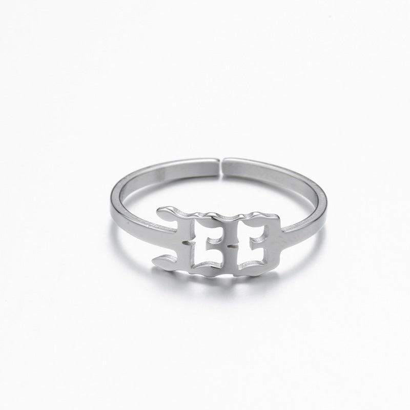 Venta al por mayor Anillos ajustables digitales de acero inoxidable